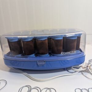Remington Blue and Brown Velvet Hair Hot Roller Set